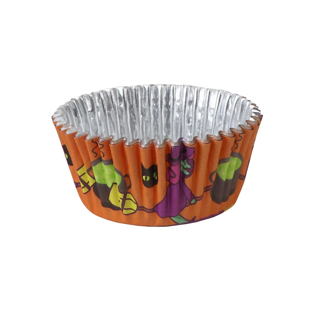 Lot de 30 Caissettes à cupcakes doublées de papier d&#39;aluminium - Sorcières Maléfiques Halloween