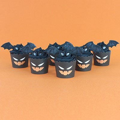 Pack de 6 cup kit Chauve-souris d&#39;halloween - Sucre