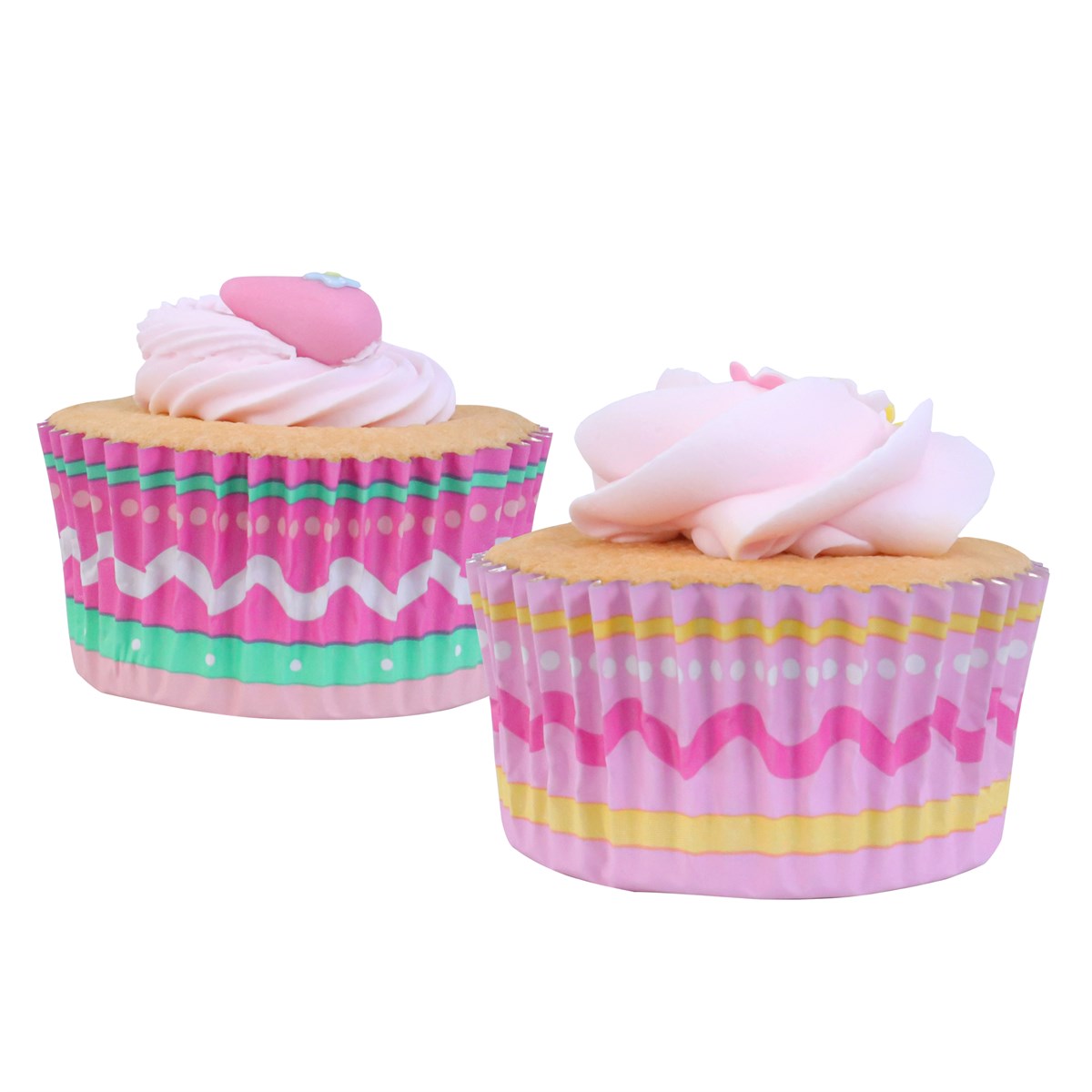 Set de 60 mini caissettes à cupcakes pour Pâques &quot;Joyeuses Pâques&quot;- Aluminium