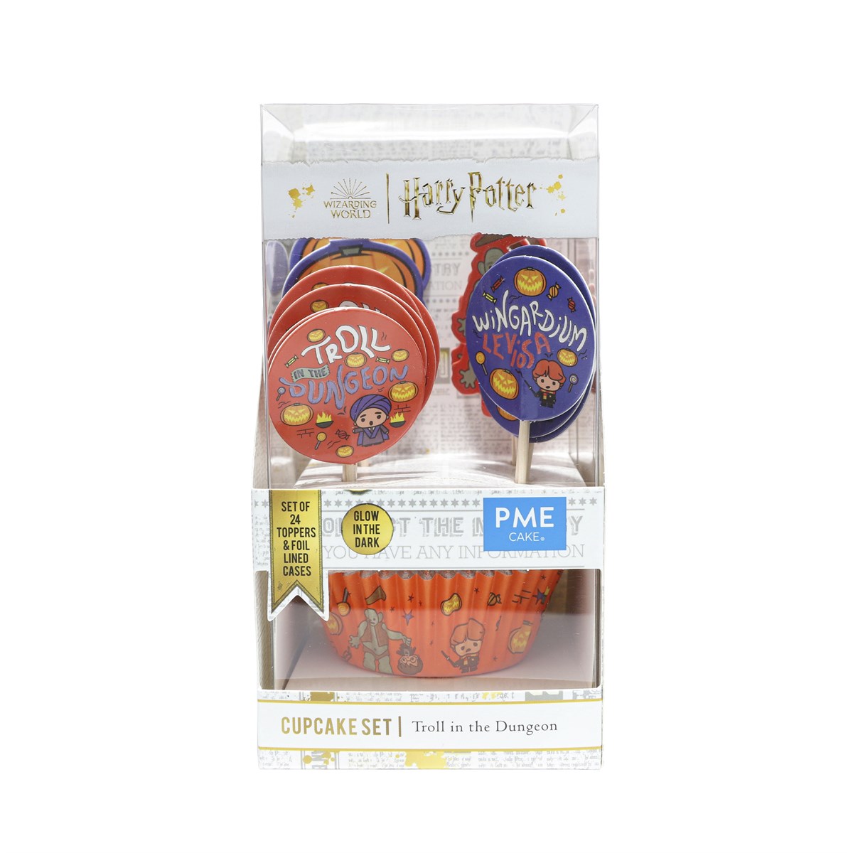 Pack de 24 Caissettes Harry Potter à cupcakes "Troll dans les Cachots"