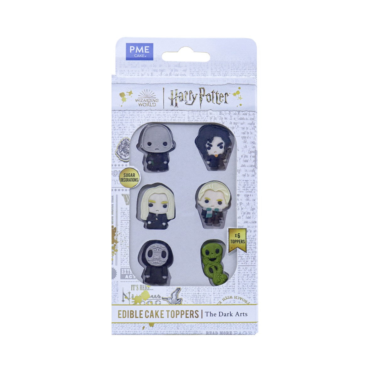 Pack 6 Toppers de Cupcakes Comestibles Harry Potter "Dark Arts"