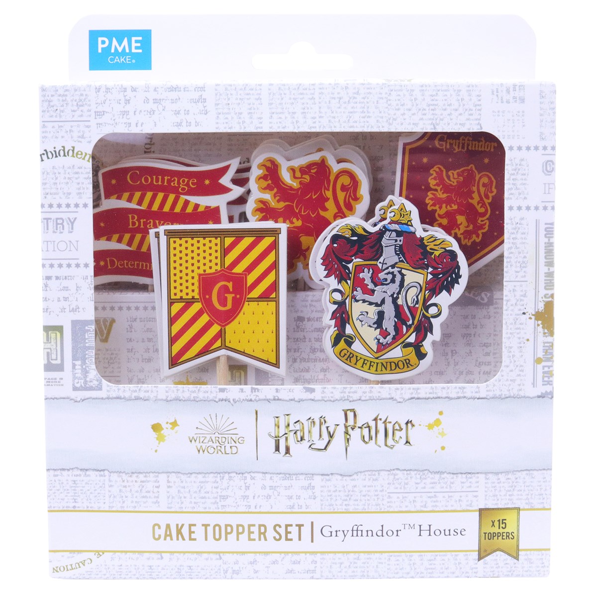 Toppers de Gâteau Harry Potter &quot;4 équipes de Hogwarts&quot; 15 pièces par équipes