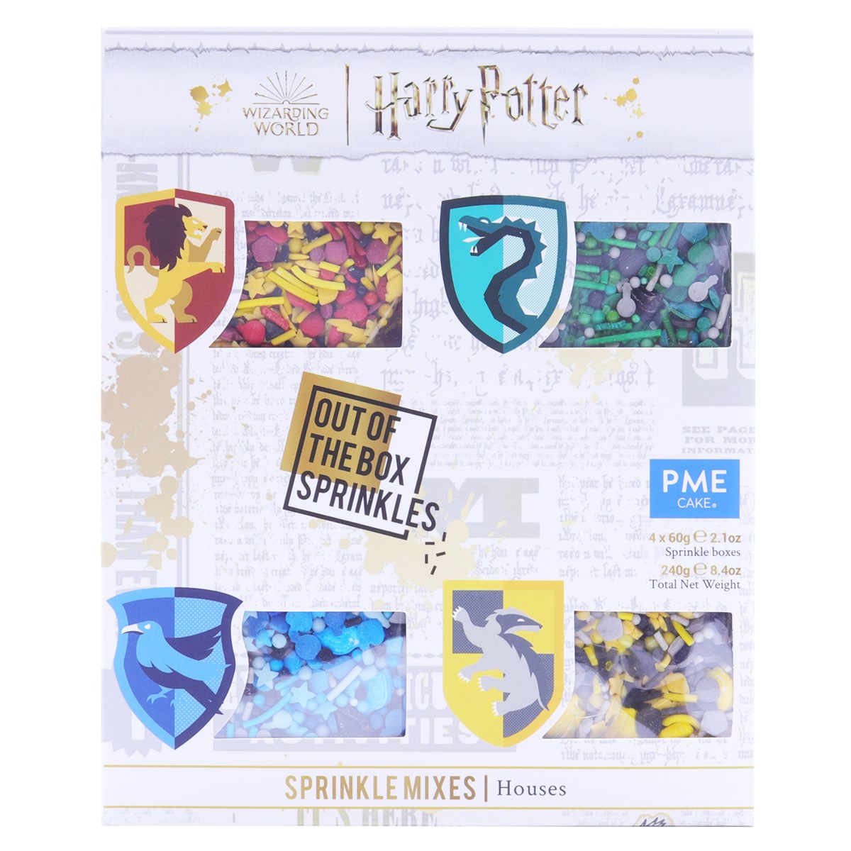 Sprinkles en sucre Harry Potter &quot;4 équipes de Hogwarts&quot; 240g