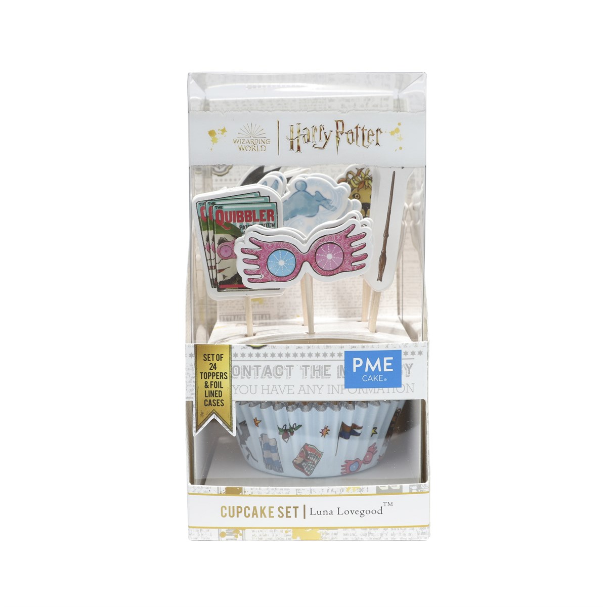 Pack de 24 Caissettes Harry Potter à cupcakes et Toppers "Luna Lovegood"