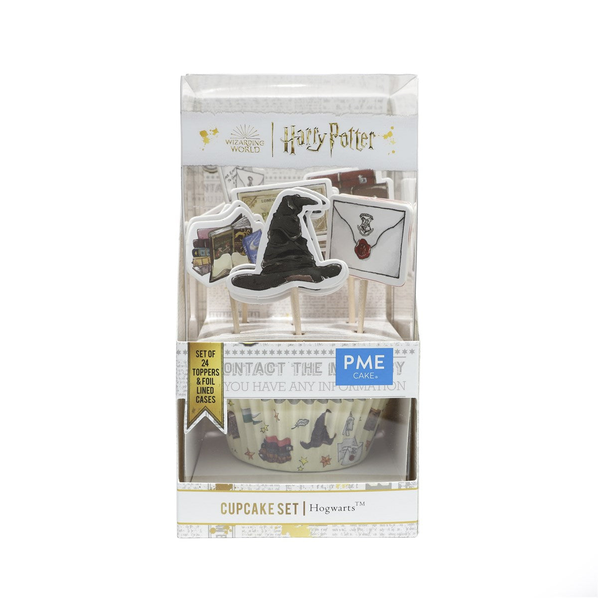 Pack de 24 Caissettes et Toppers Harry Potter à cupcakes "Hogwarts"
