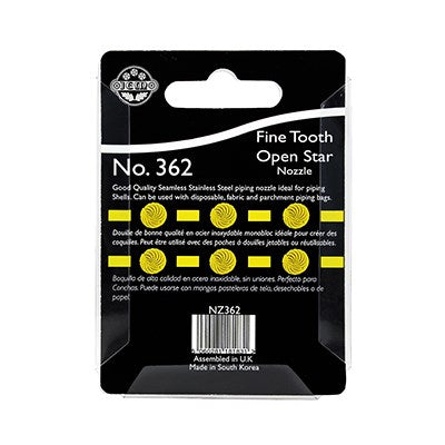 Douille Étoile Ouverte à Dents Fines n° 362 - Acier inoxydable