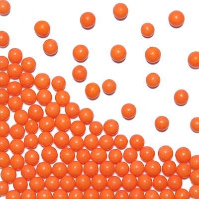 Perles sucrées alimentaires comestibles - Orange - PME